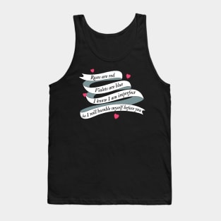Anthony Bridgeton I know I am imperfect,  but I will humble myself before you Tank Top
